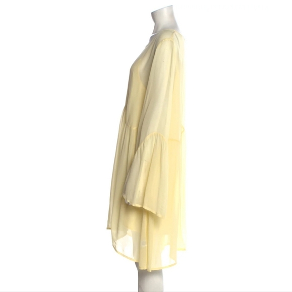 LACAUSA Scoop Neck Knee-Length Dress Canary Yellow - Picture 3 of 6